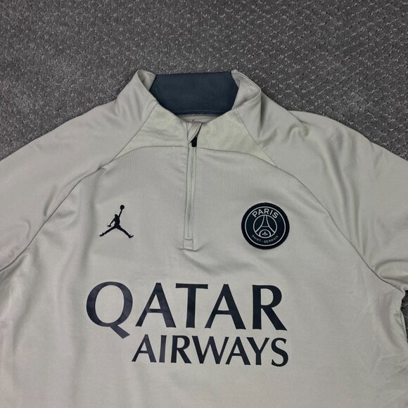 Nike Jordan Paris Saint Germain Training Top Shirt Jacket Qatar Men's Medium - Picture 2 of 12